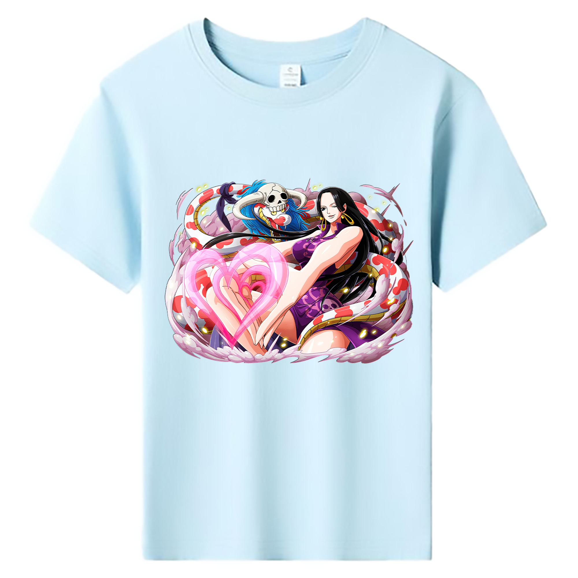 ワンピース ボア・ハンコック ONE PIECE Boa·Hancock 綿100％キッズTシャツ（フロントプリント）